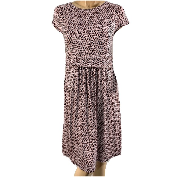 Boden Amelie Dress Women’s Floral Printed Fit & Flare Size 10 R Navy Blue & Pink - Picture 1 of 12